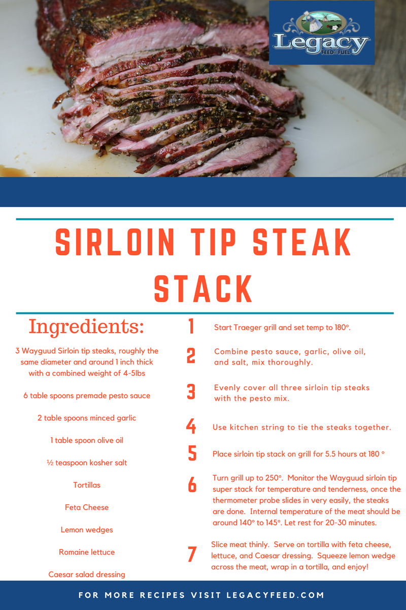 Sirloin Tip Steak Stack Recipe from Legacy Feed and Fuel